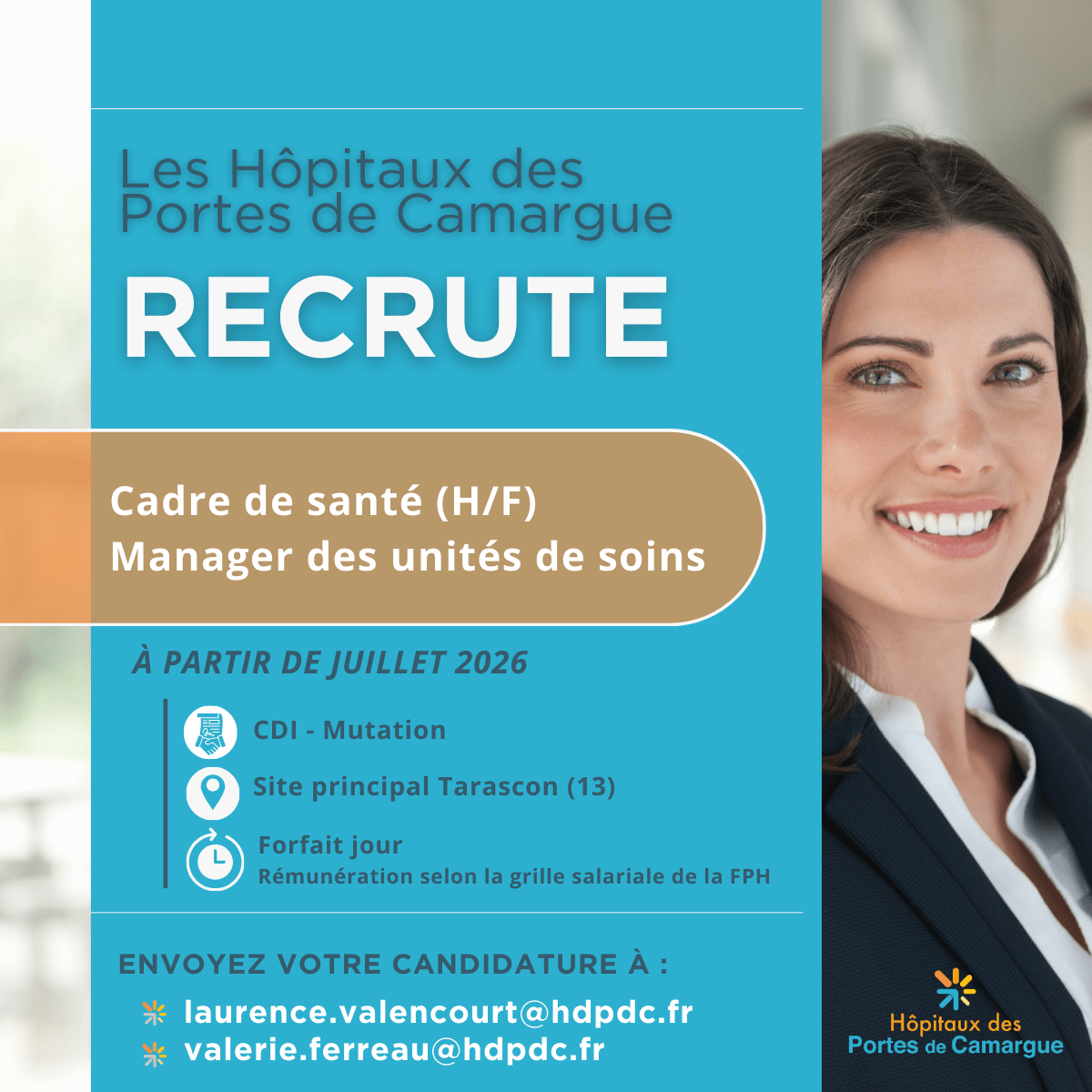 Cadre de santé (H/F) Manager des unité de soins – Multisites – Tarascon (13)